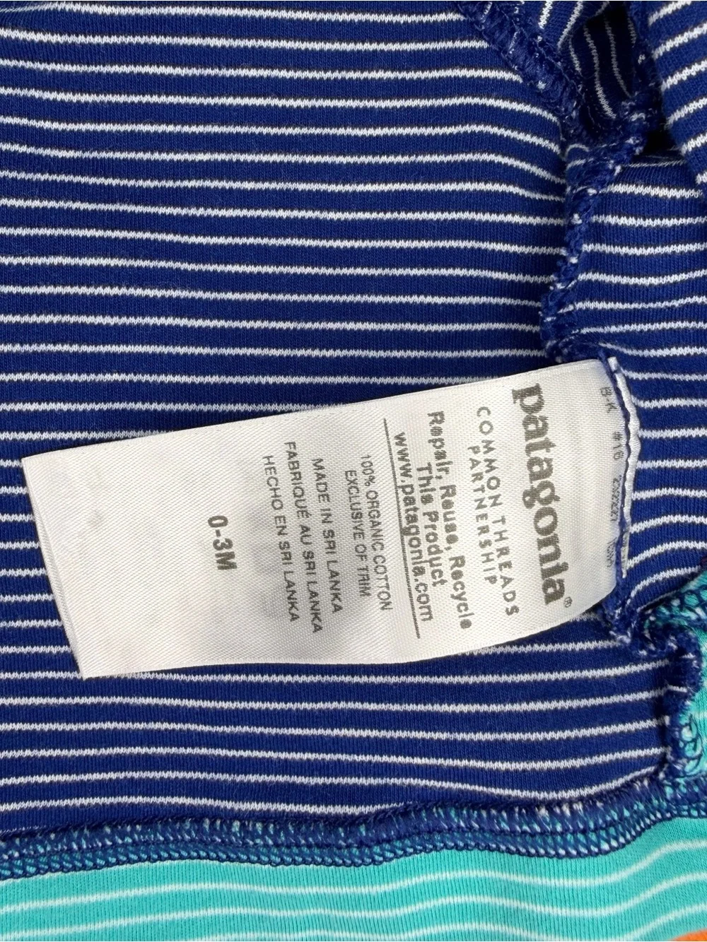 Patagonia Striped Cotton Baby Hoodie Jacket Bundle of Two Newborn & 0-3Months